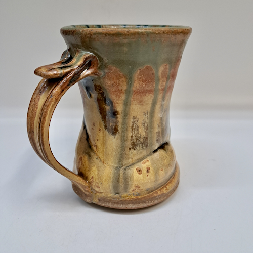 Click to view detail for #250726 Mug Yellow/Tan/Moss $19